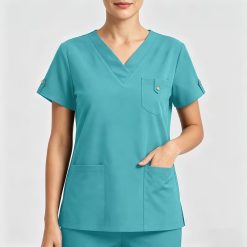 Women’s Teal V-Neck Scrub Top