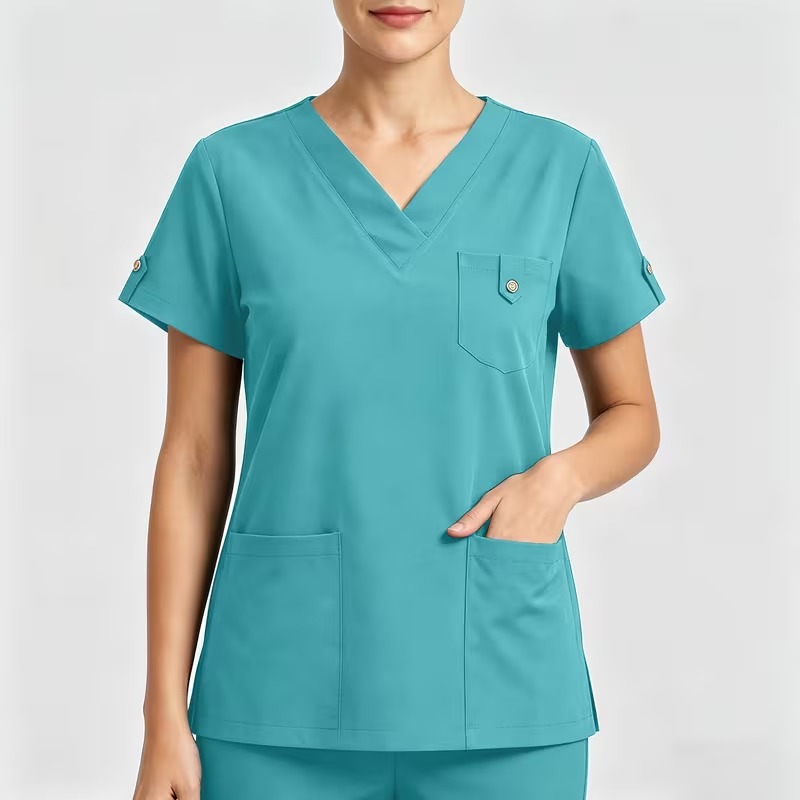 Women’s Teal V-Neck Scrub Top