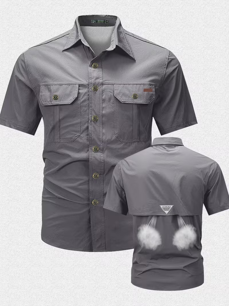 Men’s Quick-Dry Short-Sleeve Work Shirt